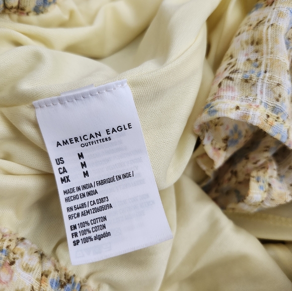 American Eagle yellow floral shorts - Picture 4 of 8